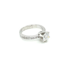 HRD Antwerp Certified 1 Carat Diamond Gold Engagement Ring (bague de fiançailles en or) - Castafiore