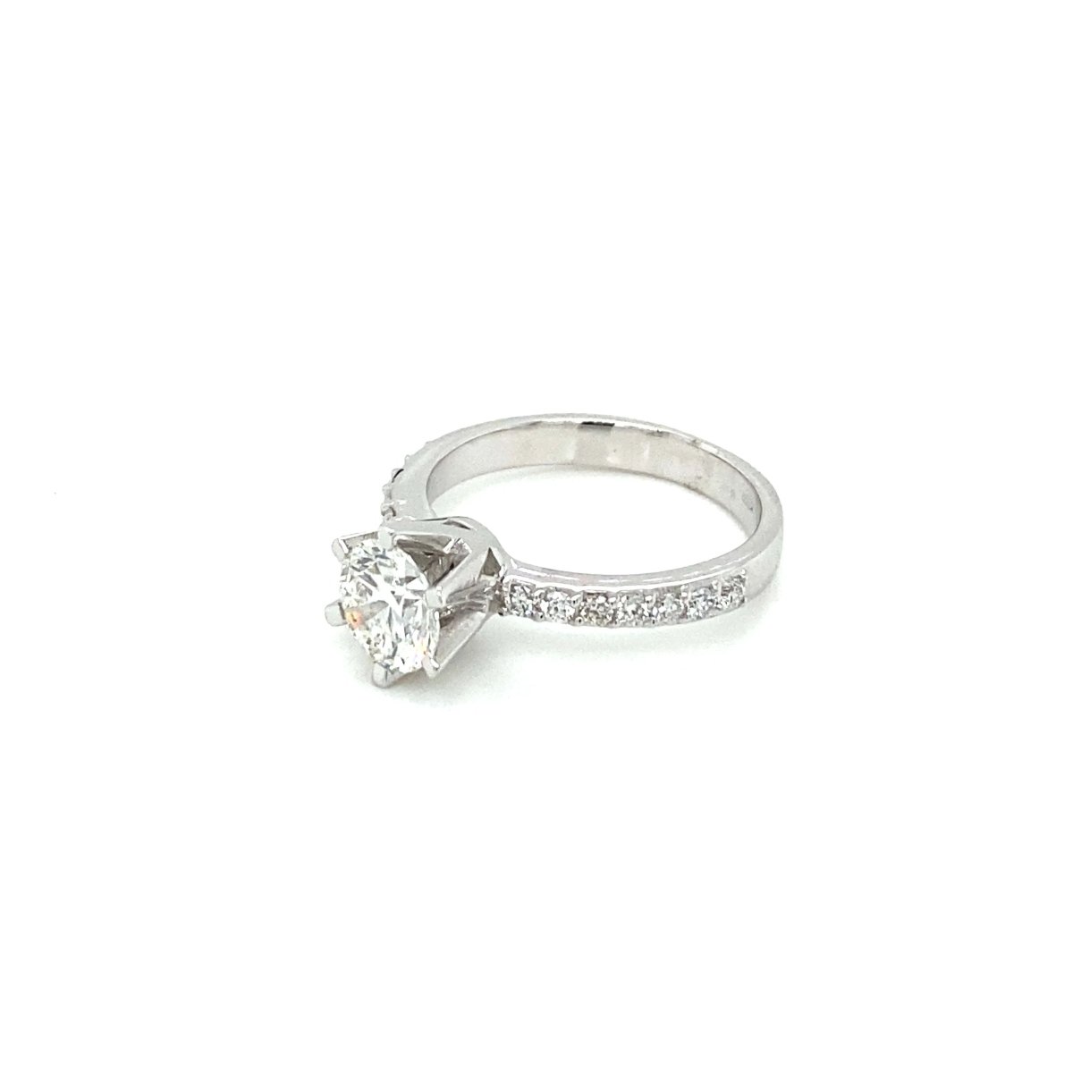 HRD Antwerp Certified 1 Carat Diamond Gold Engagement Ring (bague de fiançailles en or) - Castafiore