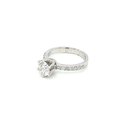HRD Antwerp Certified 1 Carat Diamond Gold Engagement Ring (bague de fiançailles en or) - Castafiore