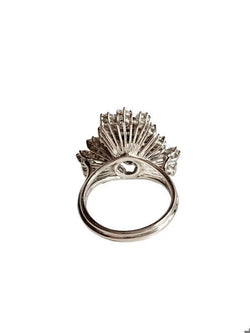 Importante bague en or blanc 18k saphirs et diamants - Castafiore