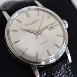 Montre IWC Classique en acier et cuir