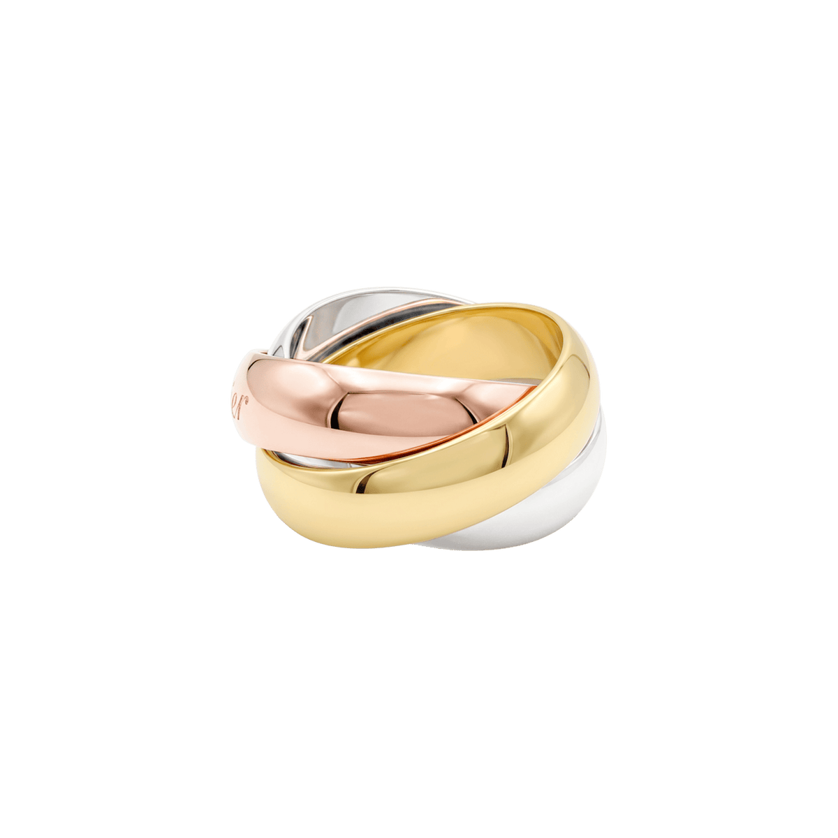 Bague Cartier, "Trinity", or jaune, or blanc, or rose.