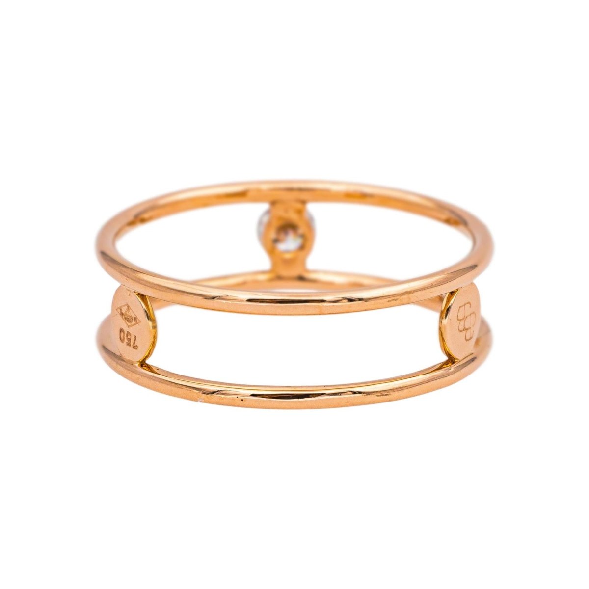 La Brune & la Blonde Bague Solitaire Or rose Diamant - Castafiore