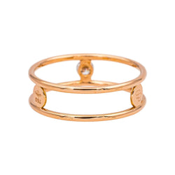 La Brune & la Blonde Bague Solitaire Or rose Diamant - Castafiore