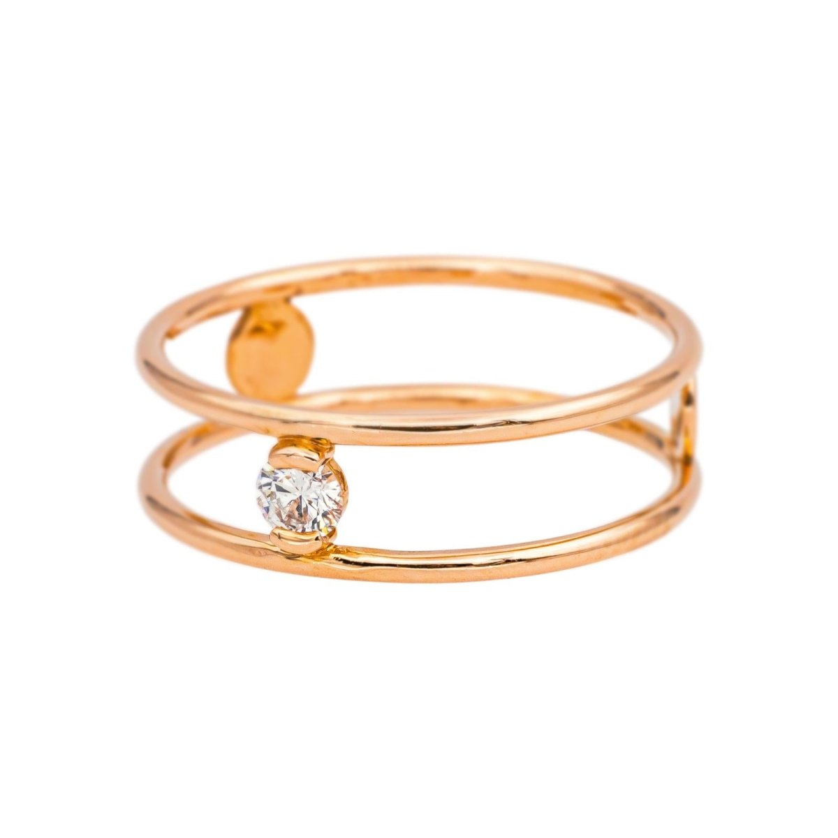 La Brune & la Blonde Bague Solitaire Or rose Diamant - Castafiore