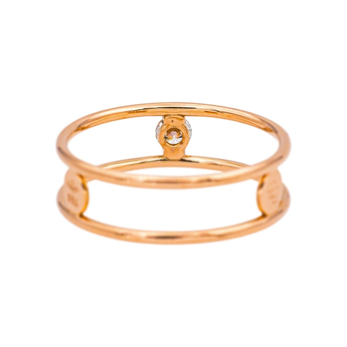 La Brune & la Blonde Bague Solitaire Or rose Diamant - Castafiore