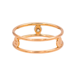 La Brune & la Blonde Bague Solitaire Or rose Diamant - Castafiore