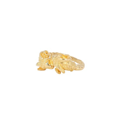 LALAOUNIS Bague tête de bélier en or jaune - Castafiore