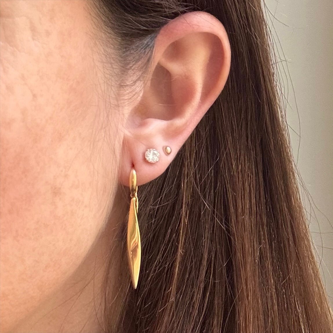 Longues boucles d'oreilles losangiques - Castafiore