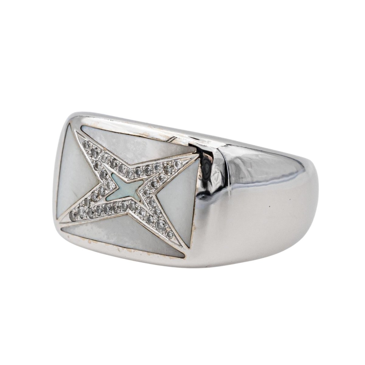 Mauboussin Bague Etoile Grande vie Or blanc Nacre - Castafiore