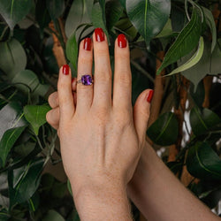 Mauboussin Bague Petit visage d'amour Or blanc Améthyste - Castafiore
