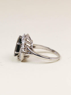 MAUBOUSSIN Bague saphir 6 carats entourage diamant - Castafiore