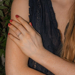 Mauboussin Bague Solitaire Fan du premier jour Or blanc Diamant - Castafiore