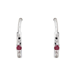 Mauboussin Boucles d'oreilles Créoles Capsule d'émotions Or blanc Rubis - Castafiore