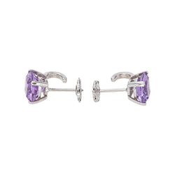 Mauboussin Boucles d'oreilles Petit visage d'amour Or blanc Améthyste - Castafiore