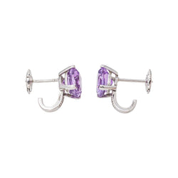 Mauboussin Boucles d'oreilles Petit visage d'amour Or blanc Améthyste - Castafiore