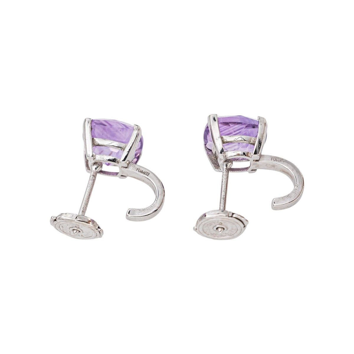 Mauboussin Boucles d'oreilles Petit visage d'amour Or blanc Améthyste - Castafiore