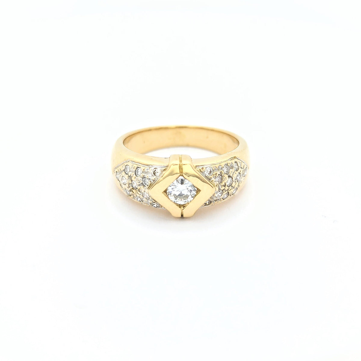 Bague or jaune et diamants