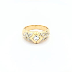 Bague or jaune et diamants