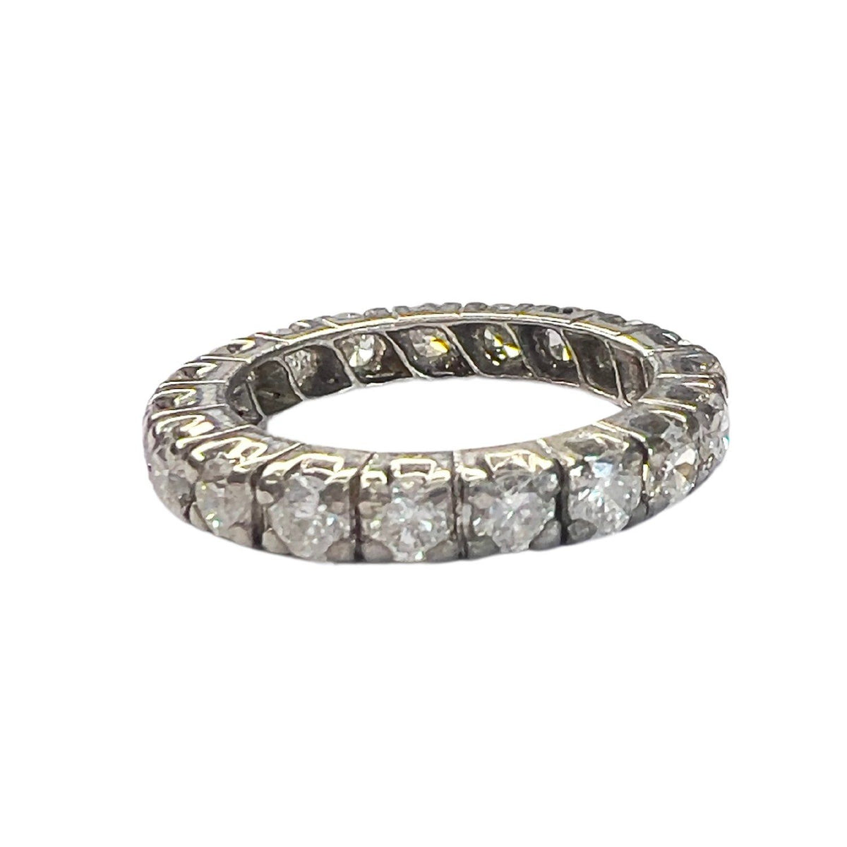 SORTIJA SIN FIN DISEÑO CLÁSICO ÉPOCA 1930-1935 de ORO 18 kts con DIAMANTES