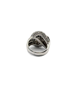 Bague Dôme en or blanc et diamants