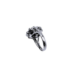 Bague Pompadour diamants en or blanc