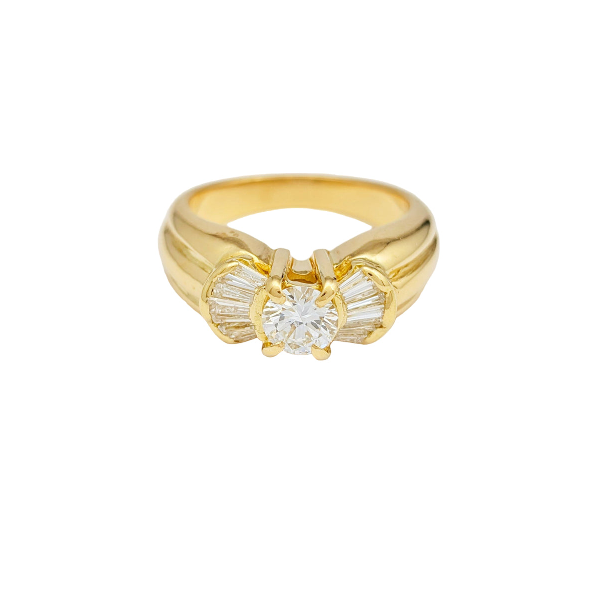 Bague en or jaune et diamants