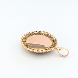 Pendentif en or jaune et émail