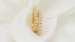Boucles d'oreilles en or jaune et diamants