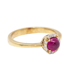 Bague en or, brillants et rubis