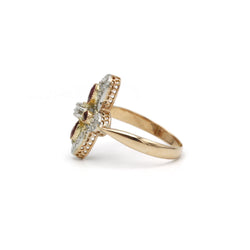 Bague - Or, Diamants & Grenats