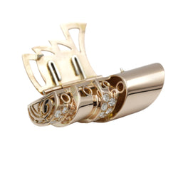 Broche Clip en or rose et diamants
