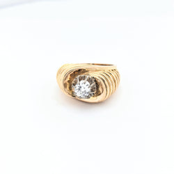 Bague en or jaune et diamant