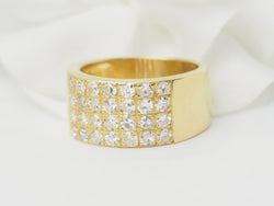 Bague ruban en or jaune et diamants