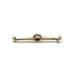 Broche - Or, Argent, Diamants & Emeraudes