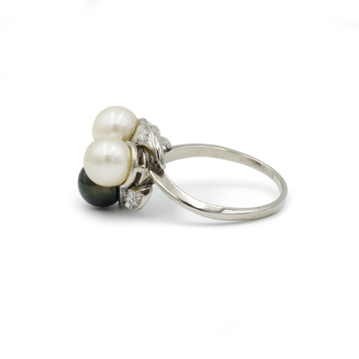 Bague - Or, diamants & perles