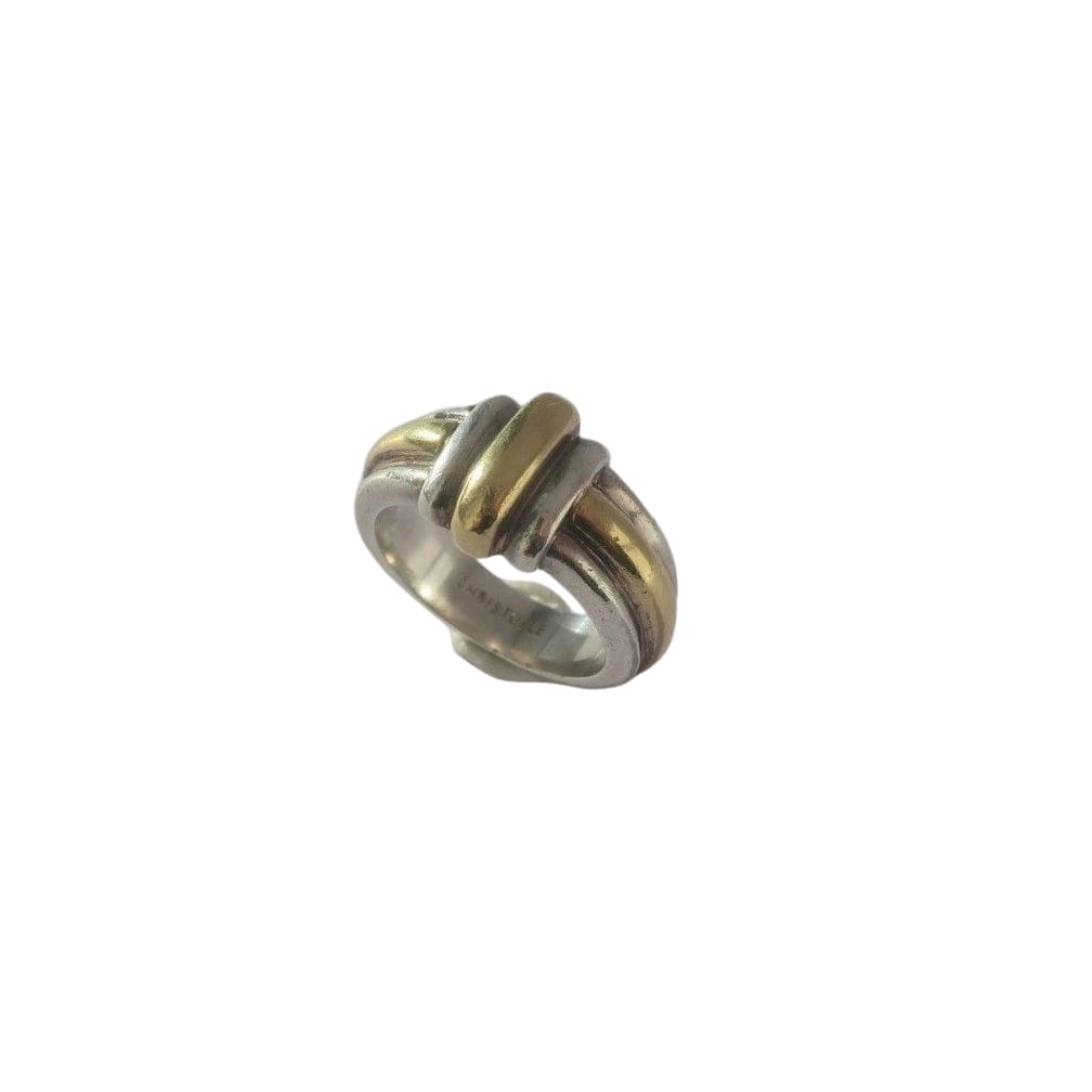 CHRISTOFLE - Bague Jonc godrons Or et Argent