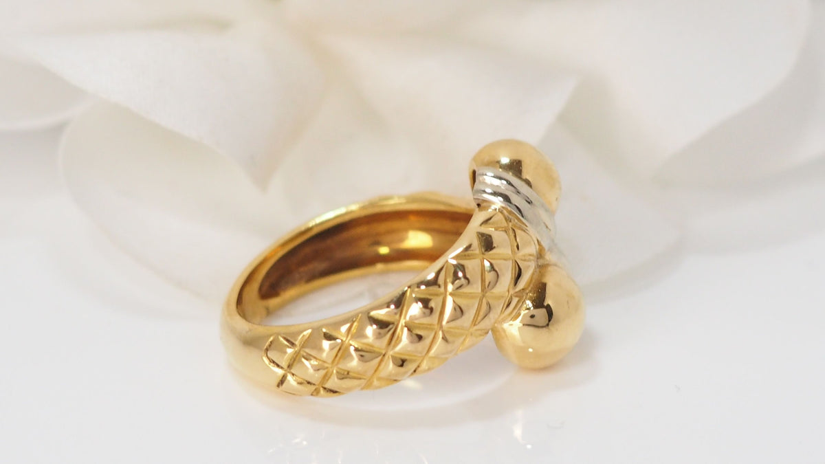 Bague Toi & Moi En Or Jaune Et Blanc