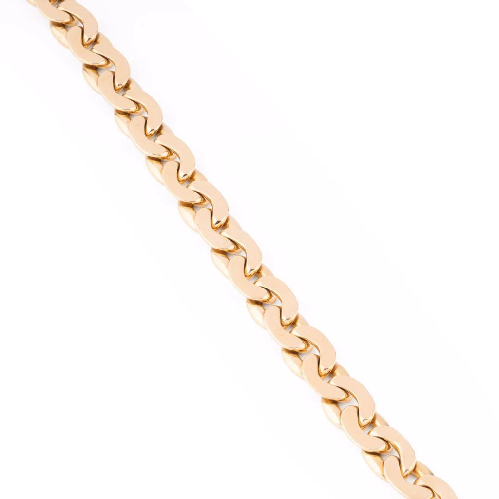 Bracelet Gourmette VAN CLEEF & ARPELS mailles arrondies en or jaune