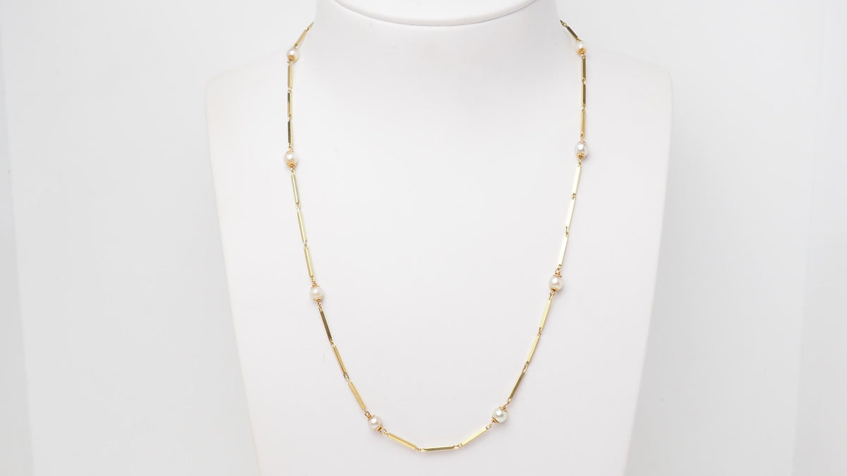 Collier en or jaune et perles de culture
