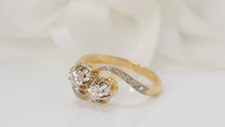 Bague Toi Et Moi En Or Jaune Et Diamants