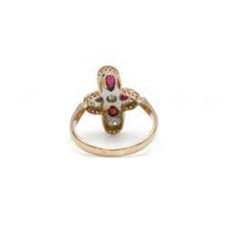 Bague - Or, Diamants & Grenats