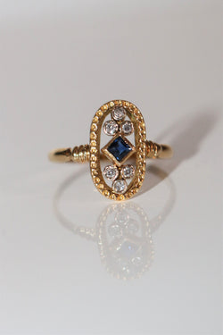 Bague Ovale Ajouré Saphir