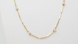Collier en or jaune et perles de culture