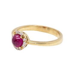 Bague en or, brillants et rubis