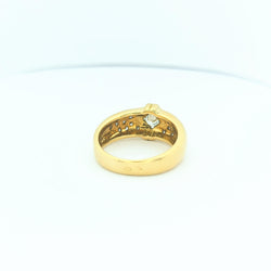Bague or jaune et diamants