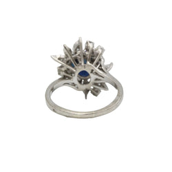 Bague Cocktail en or blanc, saphir et diamants