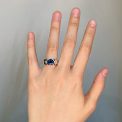 Bague - Or, Saphir & Diamants