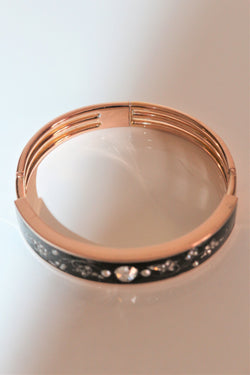Bracelet Napoléon III Or Rose Et émail Noir