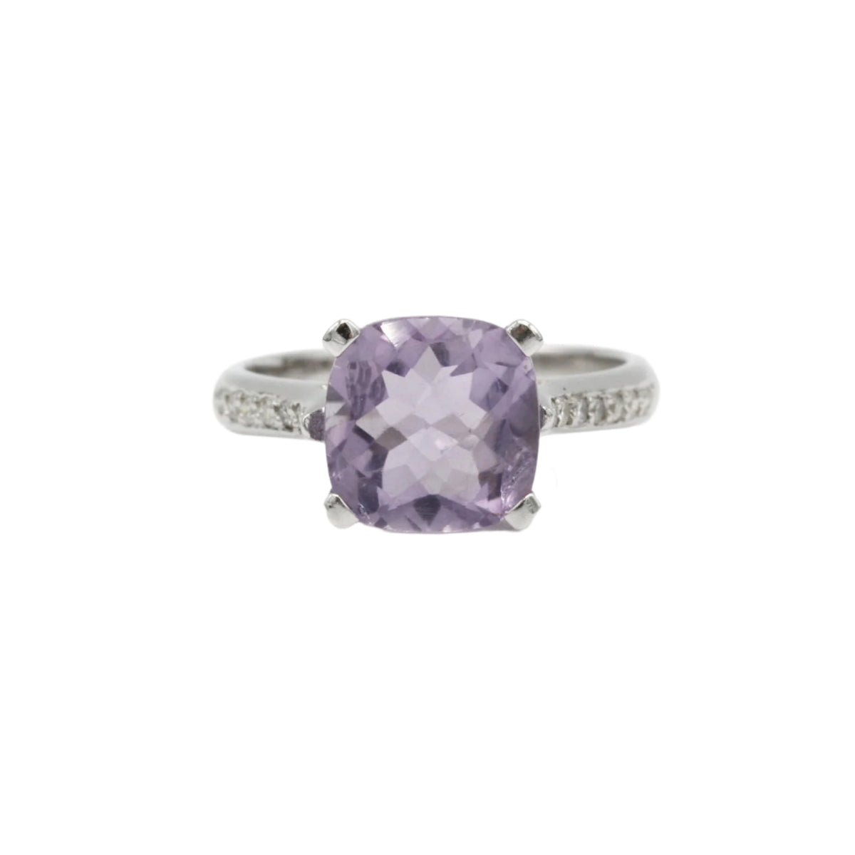 Bague - Or, Diamants, Améthyste